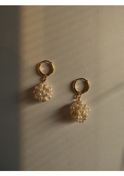 Gerçek Inci Top Küpe