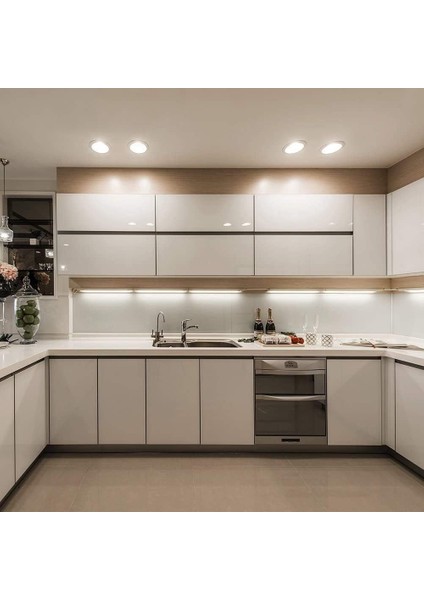 18W Tasarruflu LED Yuvarlak Gün Işığı Sıva Altı Slim Panel Tavan Aydınlatma Armatürü-1 Adettir