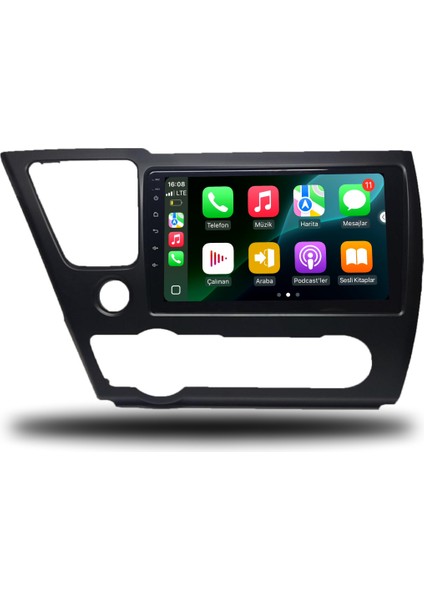 Carplayer Honda Civic Amerikan 2014-2015 Uyumlu Android Multimedya 6gb Ram 128GB Hafıza modelleri