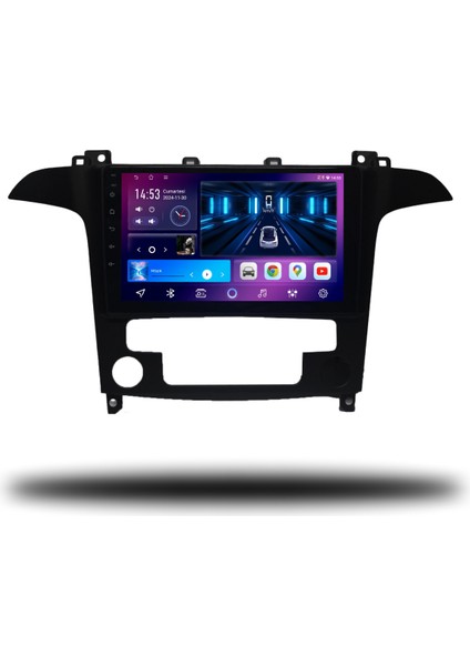 Carplayer Ford S-Max 2006-2014 Dijital Klima Uyumlu Android Multimedya 6gb Ram 128GB Hafıza