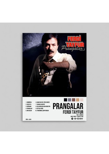 Ferdi Tayfur - Prangalar Albüm / Tasarımlı Poster