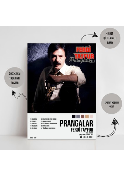 Ferdi Tayfur - Prangalar Albüm / Tasarımlı Poster