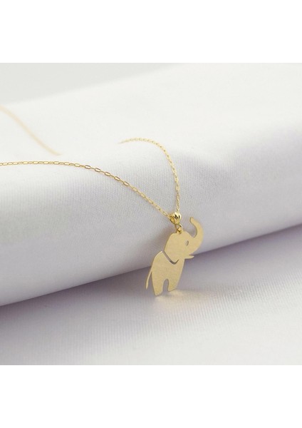 14K Altın Minik Fil Kolye 4N37022