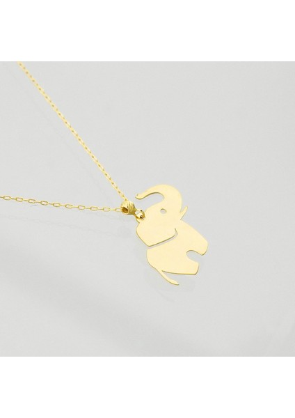 14K Altın Minik Fil Kolye 4N37022