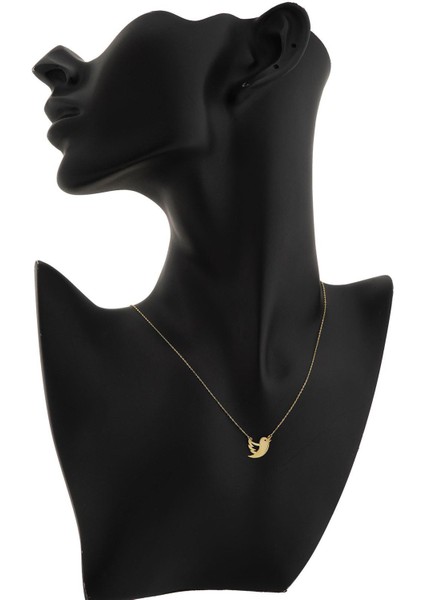 14K Altın Minik Kuş Kolye 4N37018