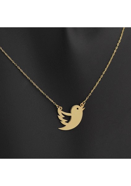 14K Altın Minik Kuş Kolye 4N37018