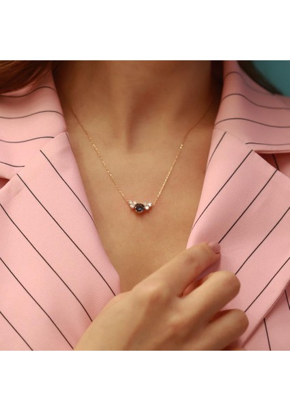 Prenses Model Swarovski Rose Gold Kaplama Kolye fiyatları