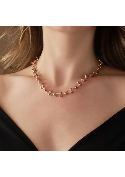 Tffny Model Rose Gold Kaplama Gümüş Kolye