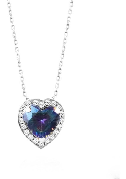 Mistik Topaz Taşlı Mini Sevgili Gümüş Kolye fiyatları