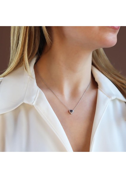 Mistik Topaz Taşlı Mini Sevgili Gümüş Kolye fırsatları