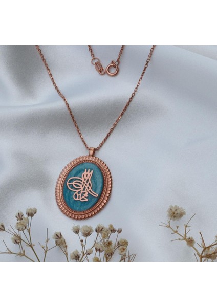 Mine Işli Osmanlı Tuğrası Rose Gold Kaplama Gümüş Kolye fiyatları