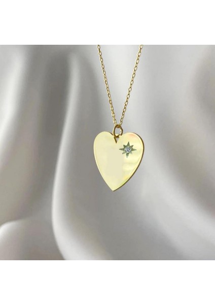 Pırlanta Taşlı 0.02 Ct Kalp Modeli Gold Micron Kaplama Gümüş Kolye fırsatları