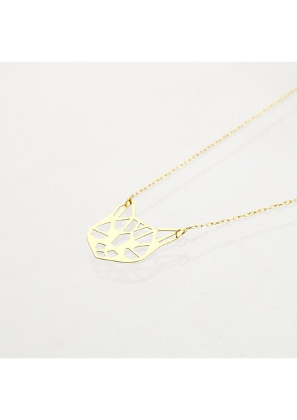 14K Altın Kedi Siluet Kolye 4N37039