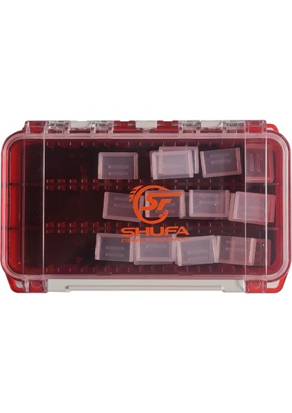 Çift Taraflı Su Geçirmez Evalı ve Bölmeli Lrf Kutusu Kırmızı 17.5X10.5X4CM fiyatları