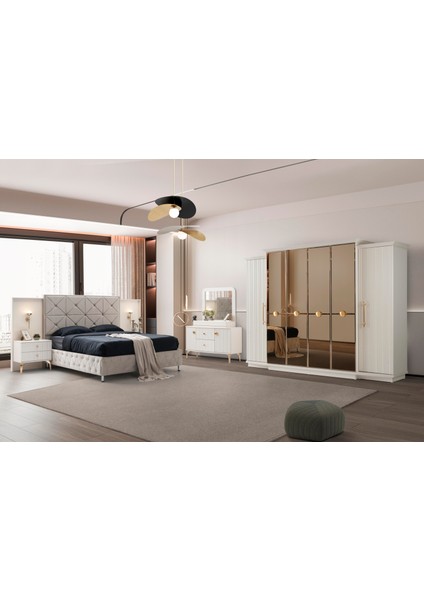 Amazon Balkonlu Mdf Yatak Odası Takımı