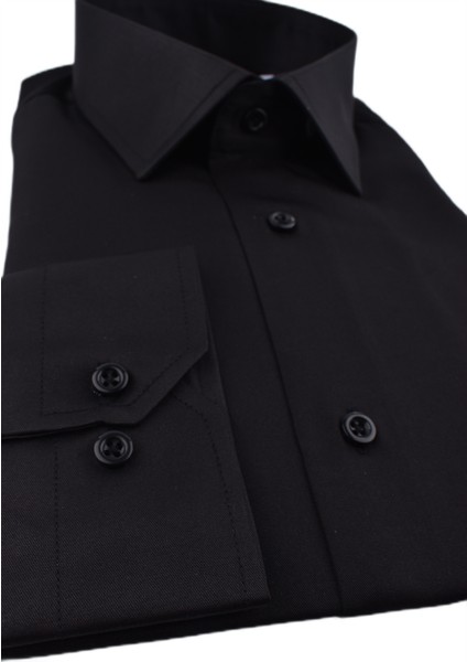 09-Micro Saten Slimfit Gömlek/siyah/xs modelleri