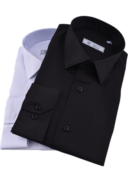 09-Micro Saten Slimfit Gömlek/siyah/xs indirimleri