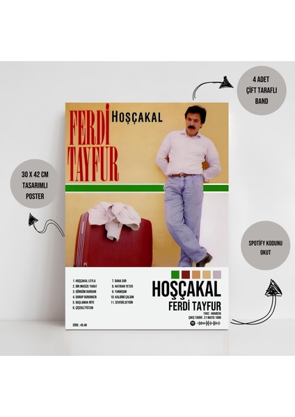 Ferdi Tayfur - Hoşçakal / Tasarımlı Poster