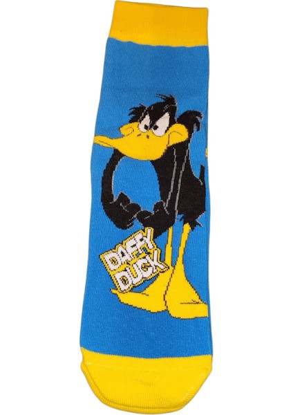 Daffy Duck Desenli Soket Çorap