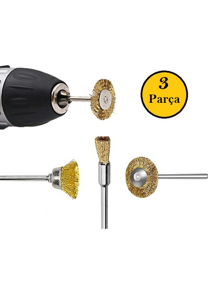 VK3030 Mikro Prinç Pimli Fırça Seti 3 Parça