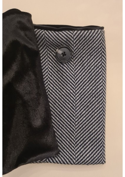 Yeni Model, Kışlık Flanel Balıksırtı Desenli Kumaş Erkek Boyunluk-3