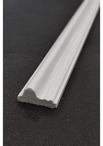 Dekoratif Boyanabilir 1 Adet 4 cm x 240 cm Eğimli Polistren Duvar Çıtası Salon Koridor Tablo Çıta