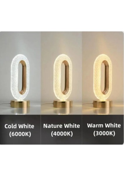 Lüks Kristal LED Masa Lambası USB Şarj Edilebilir