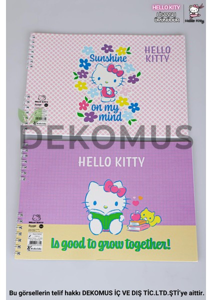 Dekomus Ile Lisanslı Hello Kıtty "tekli" Resim Defteri 17*24 cm 15 Yaprak