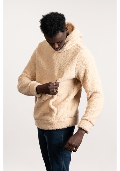 Kapşonlu Kanguru Cepli Slimfit Peluş Sweatshirt fiyatları