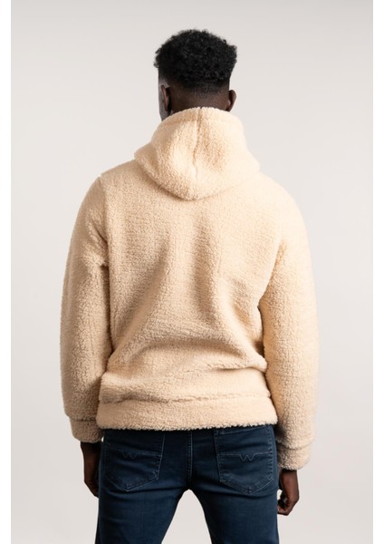 Kapşonlu Kanguru Cepli Slimfit Peluş Sweatshirt indirimleri