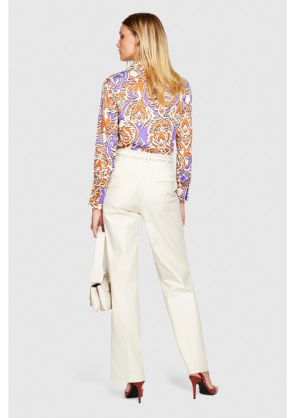 Sisley Geniş Paça Yüksek Belli Saten Pantolon Kadın Bej Pantolon - 323A4ZY7LF03L fırsatları