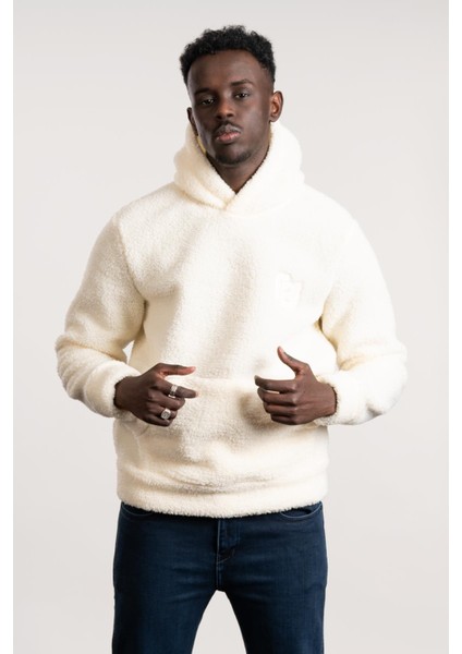 Kapşonlu Kanguru Cepli Slimfit Peluş Sweatshirt fiyatları