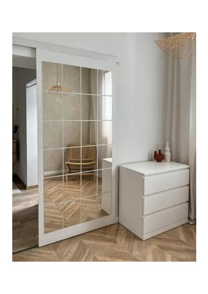 25 x 25 Kare Rodajlı Gerçek Ayna 21 Adet Yapışkanlı modelleri