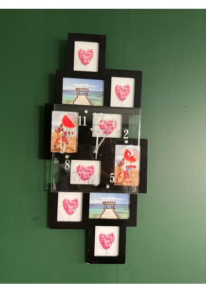 Resim Çerçeveli Sesiz Çalışan Duvar Saati modelleri