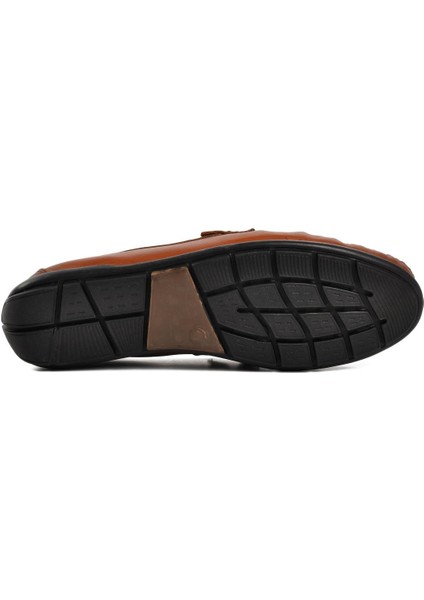 Taba Deri Erkek Loafer Ayakkabı