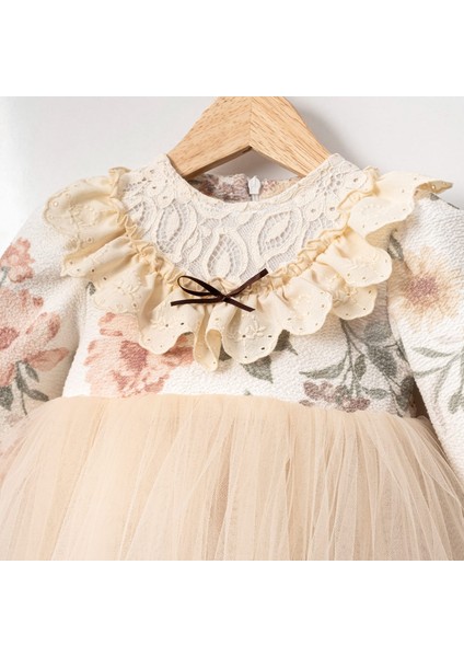 Doğum Günü Özel Gün Çiçek Desenli Tütülü Kız Bebek Elbise modelleri