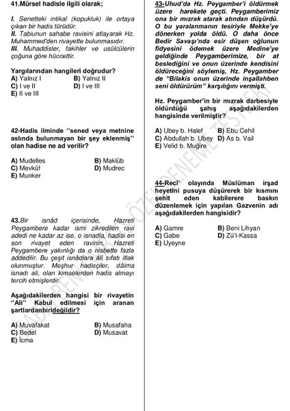 2025 Mbsts Deneme Testleri, Sabri Benli, Diyanet Işleri Başkanlığı, 2650 Soru 44 Deneme 420 Sayfa