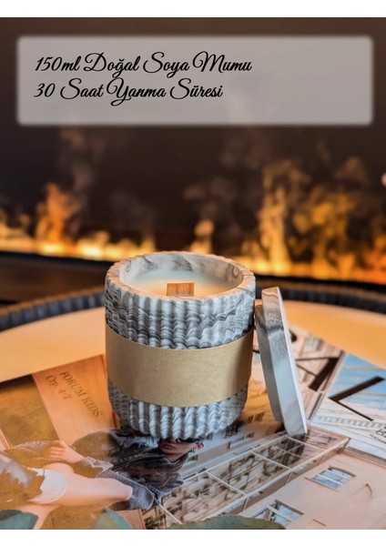 Şık ve Zarif Dekoratif Beton Vazo, Tepsi ve Mumluk Seti modelleri