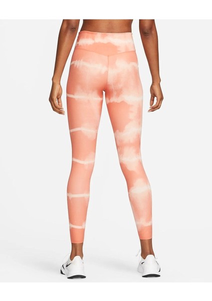 One Luxe Orta Belli Baskılı Kadın Antrenman Taytı