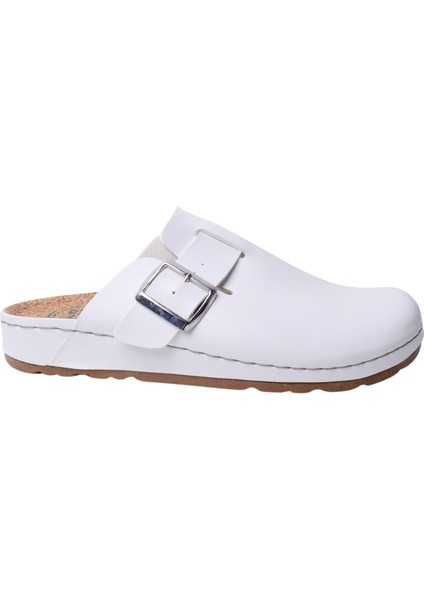 Fly Soft S182 Beyaz Kadın Sabo Terlik