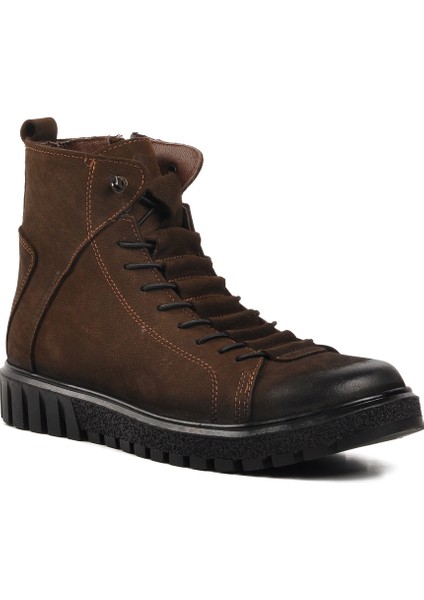 Kahve Nubuk Deri Erkek Bot