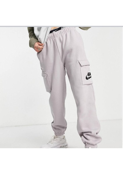Sportswear Graphic Fleece Cargo Kadın Eşofman Altı Lila DX5675-541 Aslan Sport