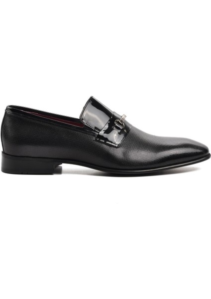 Ayakmod Siyah Rugan Deri Erkek Klasik Ayakkabı modelleri