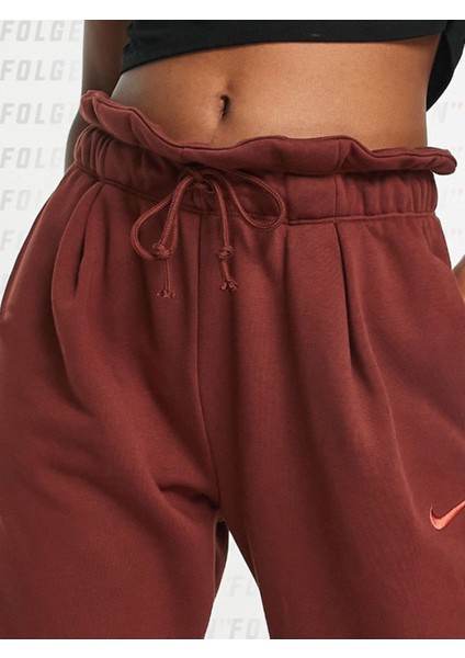 Everyday Modern Sweatpants In Burgundy Red Pamuklu Yüksek Bel Eşofman Altı