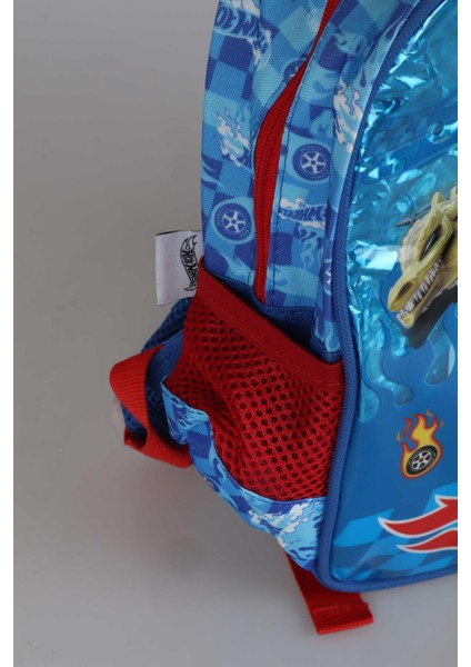 Lisanslı Hot Wheels Tek Bölmeli 32 cm Küçük Boy Anaokul,beslenme,kalem Çantası Ile Matara,beslenme Kabı ve Kırtasiye Seti Çıtçıt Dosya,kalem,silgi,kumbara,kalemtraş,resim Defteri,okul Etiketi