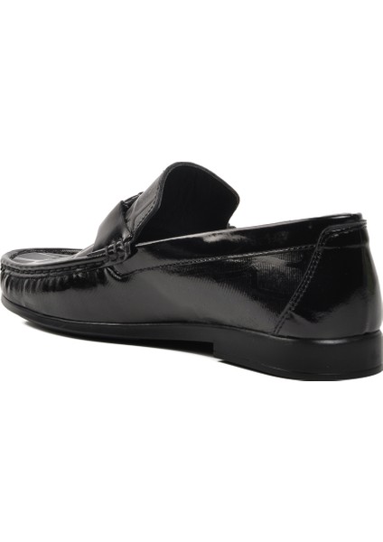 Siyah Rugan Erkek Loafer Ayakkabı