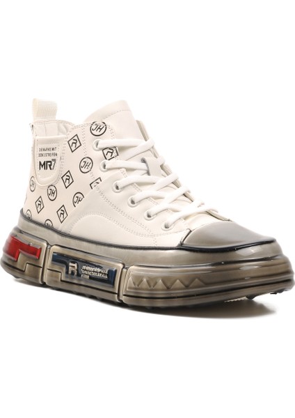 Ayakmod Beyaz Erkek Hi Sneaker