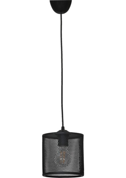 Kafes Tekli Siyah Modern Sarkıt