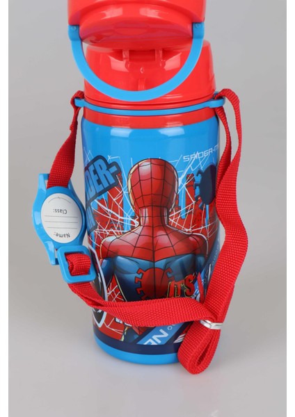 Dekomus Ile Yeni Sezon Lisanslı Spıderman 500 ml Çelik Matara ve 2 Katlı Beslenme Kutusu / Lunch Box Seti