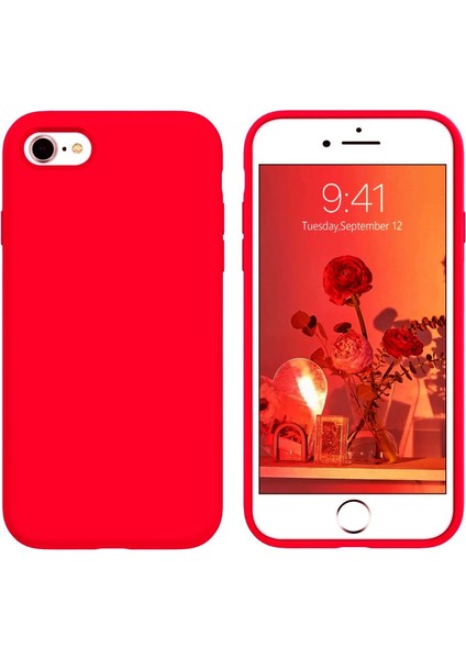 Apple iPhone 8 Kılıf Lansman Modeli Iç Yüzeyi Kadife Yumuşak Dokulu Liquid Silikon Korumalı
